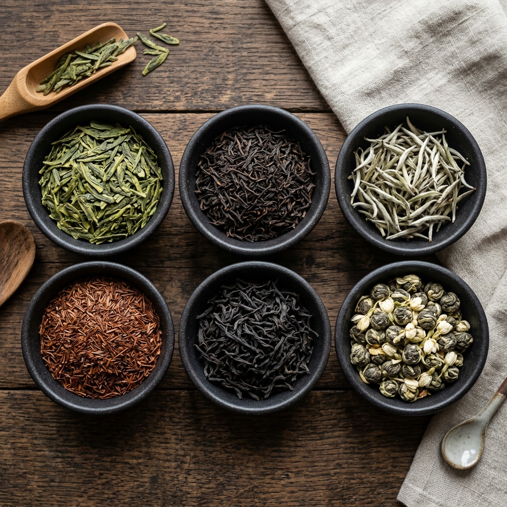 Diverse schaaltjes losse thee